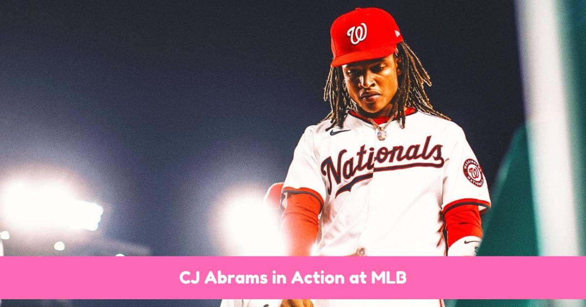 CJ Abrams playing baseball for his MLB team