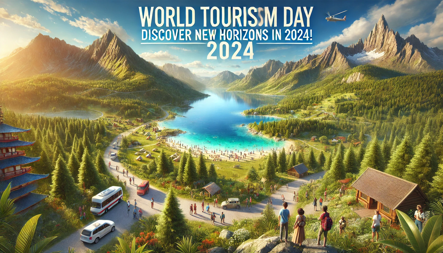 Tourist exploring green destinations for World Tourism Day 2024