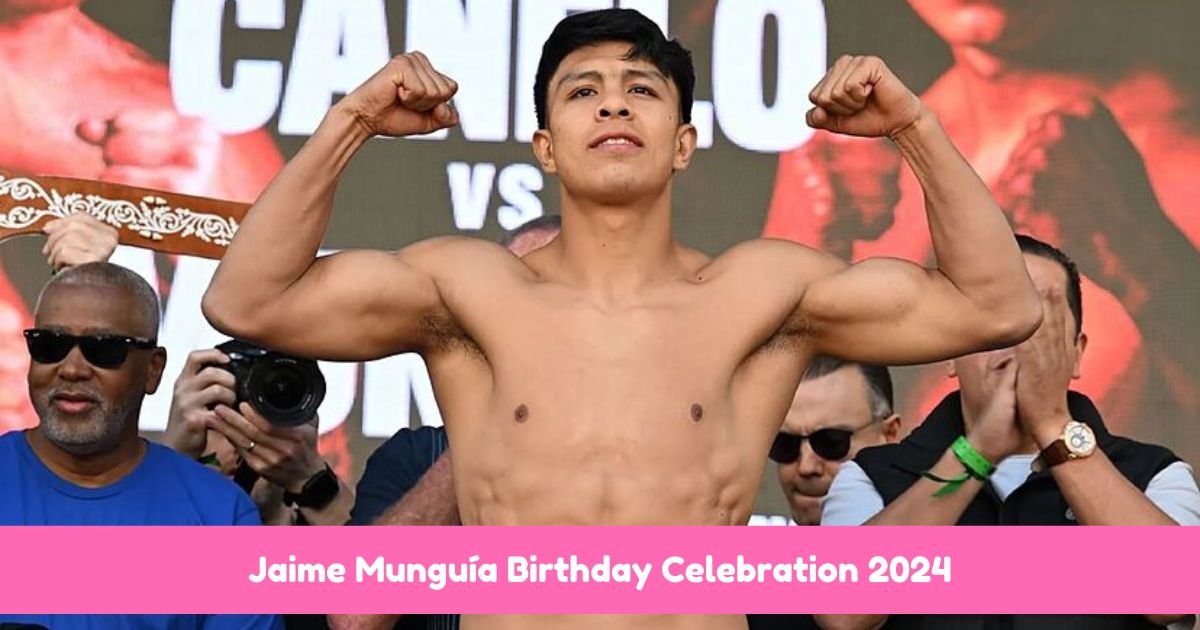 Jaime Munguía cutting a cake during his birthday celebration